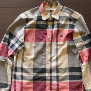 Authentic Mens Burberry Cotton Shirt Size (Medium)